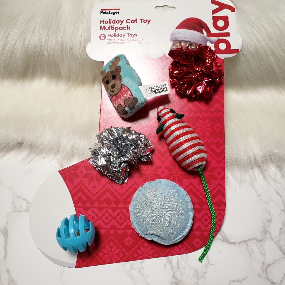 Petstages holiday cat toy multipack.